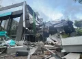 A Bancaribe building that collapsed after an earthquake in Caracas on June 24, 2026.
AFP via Getty Images