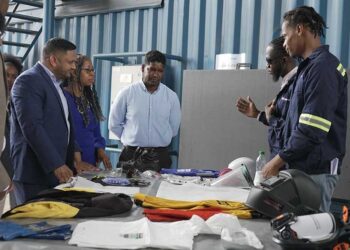 Guyanese welders and technicians, on Tuesday, celebrated historic milestone after completing the country’s first locally fabricated high-pressure process pipes for the Liza Unity FPSO, meeting international quality and safety standards with zero defects and no repairs (Guyana Chronicle photo)