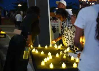 Candles lit in memory of the victims and survivors of the MV Barima Tragedy on Wednesday
