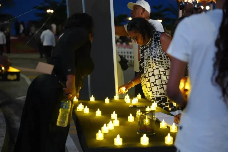 Candles lit in memory of the victims and survivors of the MV Barima Tragedy on Wednesday