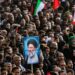 People attend a funeral ceremony for Iran's late Supreme Leader Ali Khamenei in Qom, Iran, July 7, 2026. (Mehr News Agency/Handout via Xinhua)