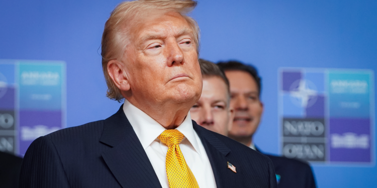 US President Donald Trump poses for a group photo prior to the North Atlantic Council meeting held as part of the 36th NATO Heads of State and Government Summit at the Presidential Complex in Ankara, Türkiye, on July 8, 2026. /VCG