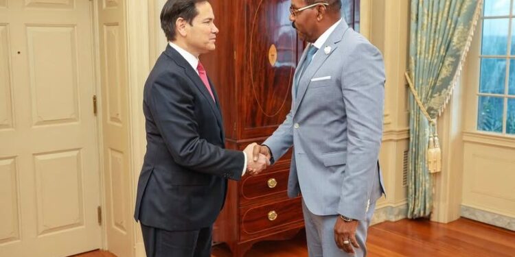 Photo credit US Embassy Bridgetown/ PM Gastopn Browne and Rubio in MayTravel Guides & Travelogues