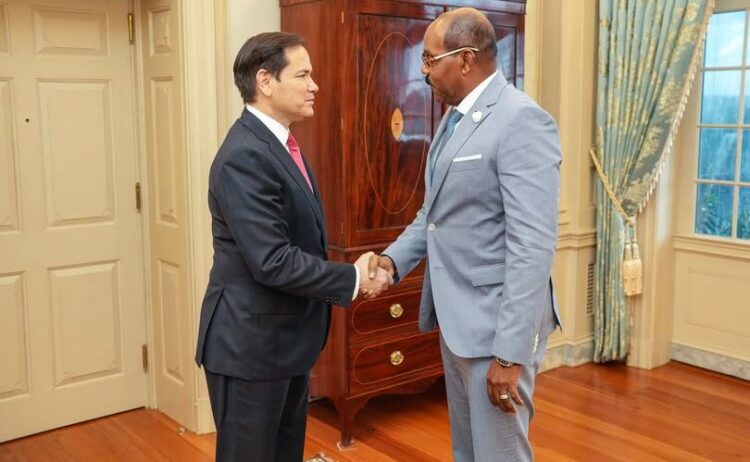 Photo credit US Embassy Bridgetown/ PM Gastopn Browne and Rubio in MayTravel Guides & Travelogues