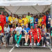 CARICOM Secretary‑General Dr Carla Barnett (second row, ninth from right), Deputy Secretary‑General Dr Armstrong Alexis (front row, far left), and Saint Lucia’s Minister for Education, Youth Development, Sports and Digital Transformation, the Honourable Kenson Casimir (second row, eighth from right), pictured with winners alongside CARICOM and government officials