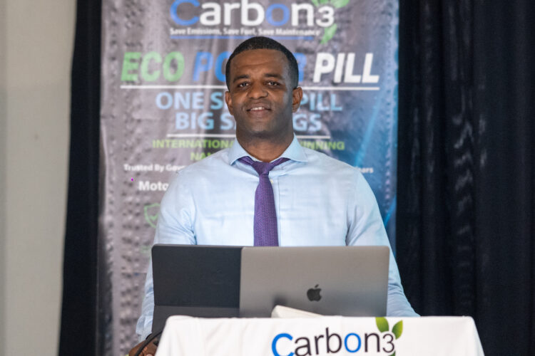 Rene Hamilton, Carbon3's authorised distributor in Guyana