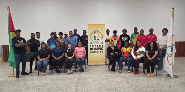 GOA CAC Games contingent at Team briefing