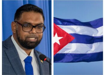 President Irfaan Ali, Cuba's flag