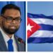 President Irfaan Ali, Cuba's flag