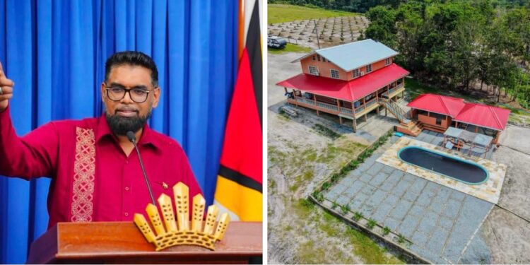 President Irfaan Ali and his Long Creek Farm