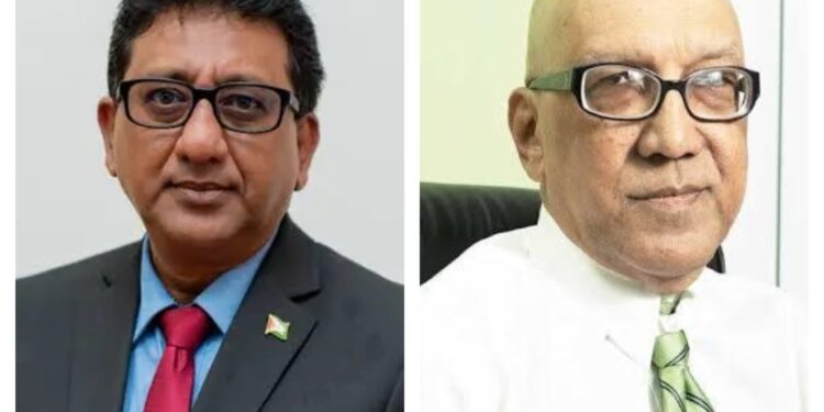 L-R AG Anil Nandlall, GHK Lall