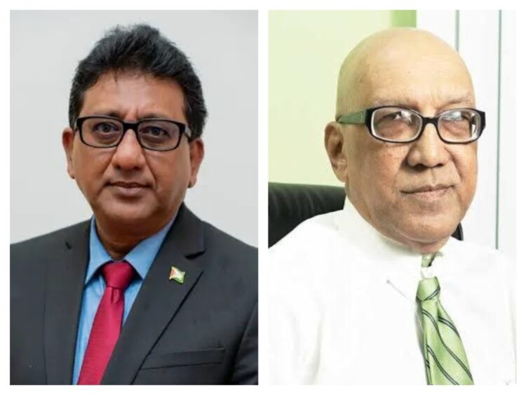 L-R AG Anil Nandlall, GHK Lall