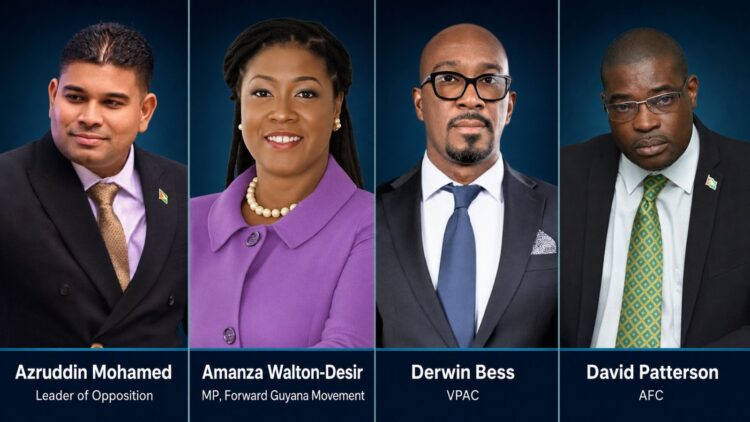 Joint Opposition- Mohamed (WIN), Walton-Desir (FGM), Bess (VPAC) and Patterson (AFC)