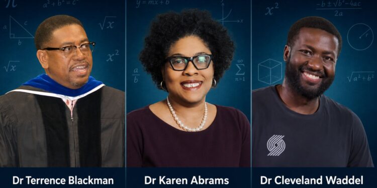 L-R Dr. Terrence Campbell, Dr. Karen Abrams, Dr. Cleveland Waddell