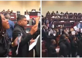 Joint Opposition protest in National Assembly- July 27, 2026 (screengrabs)