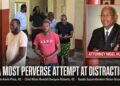 L-R The three transport employees, charges for murder for MV Barima sinking, Attorney-at-law Nigel Hughes