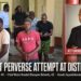 L-R The three transport employees, charges for murder for MV Barima sinking, Attorney-at-law Nigel Hughes