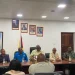 Prime Minister Brigadier (Ret’d) Mark Phillips, Minister of Public Works, Bishop Juan Edghill and key stakeholders during a pres briefing on Tuesday (dpi photo)