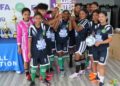 Shamera Smith (front left) with team mates