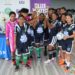 Shamera Smith (front left) with team mates