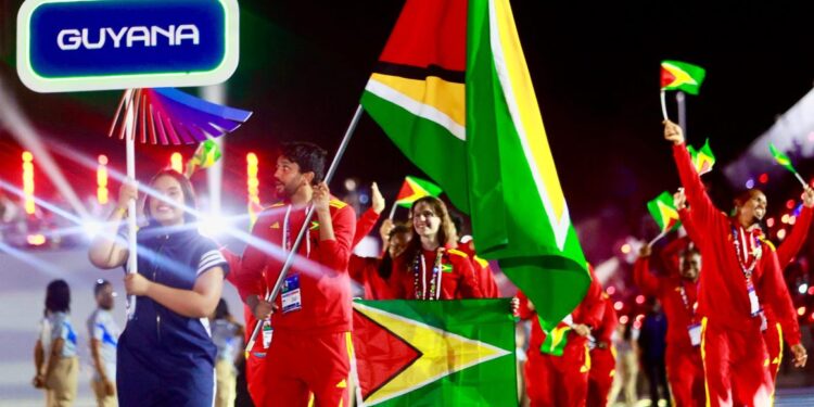 Guyana at the CAC Games (PanAm Sports photo)