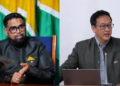 Guyana's President Irfaan Ali and Suriname's Minister Stephen Tsang (Instagram photo)