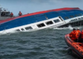 Capsized MV Barima Boat