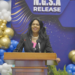 Minister of Education, Sonia Parag, addresses Friday's 2026 National Grade Six Assessment (NGSA) results announcement (Guyana Chronilce/ Sachin Persaud photo)