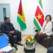L-R Guyana's President Irfaan Ali, Suriname's President Jennifer Geerlings-Simons
