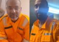 This combined image shows Trinidadian Shannon Mohammed (right); and Guyanese Eshwar Persaud, Captain of the MV St Vincent VII, onboard a rescue vessel in Guyana waters. (Trinidad & Tobago Guardian)