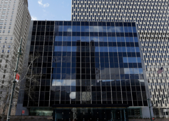 A view of the US Court of International Trade, center, in front of the Jacob K. Javits Federal Building in New York, US, March 18, 2026. /VCG