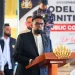 President Dr Mohamed Irfaan Ali addressing the gathering at a Model Village Initiative consultation held on Thursday