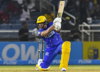 Brandon King almost batted through the Tridents innings • CPL T20