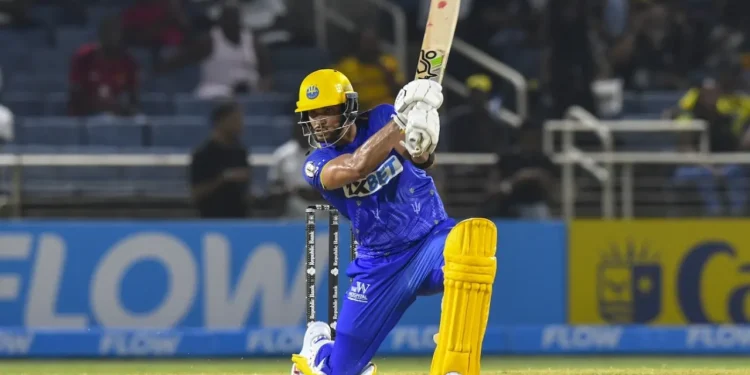 Brandon King almost batted through the Tridents innings  •  CPL T20