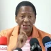 ‘many requests for jobs’: PNM political leader Pennelope Beckles gesticulates during her presentation at yesterday’s weekly news conference at the Office of the Opposition Leader, Charles Street, Port of Spain.