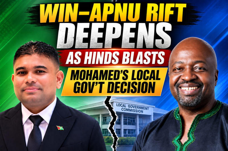 WINâAPNU Rift Deepens as Hinds Blasts Mohamedâs Local Govât Decision