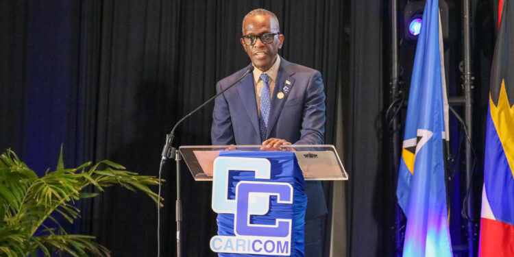 Chairman of CARICOM, The Honourable Philip J. Pierre, Prime Minister of Saint Lucia.
