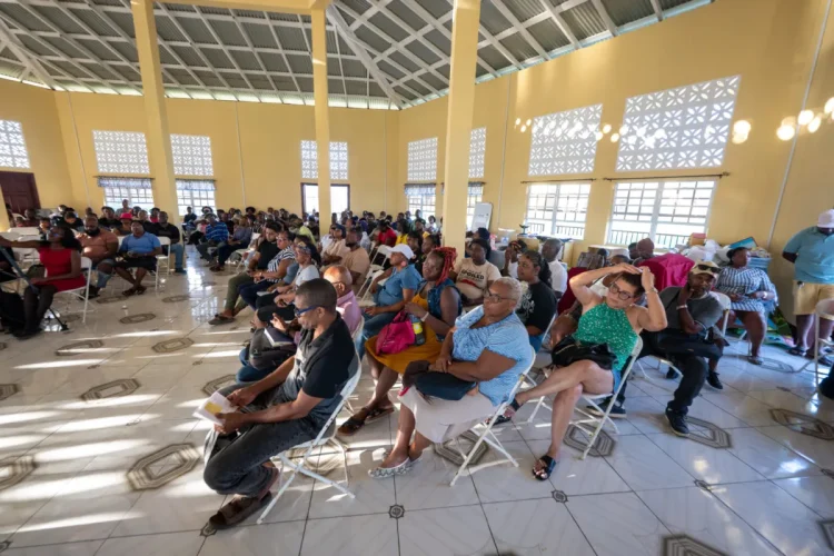 Residents of Melanie and surrounding communities gathered at the engagement