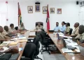 The Guyana Police Force and Environmental Protection Agency during a recent consultation (photo) Guyana Chronicle