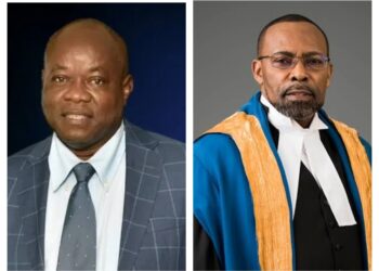 L-R PNCR + APNU Leader Aubrey Norton, CCJ President Justice Winston Anderson