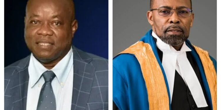 L-R PNCR + APNU Leader Aubrey Norton, CCJ President Justice Winston Anderson