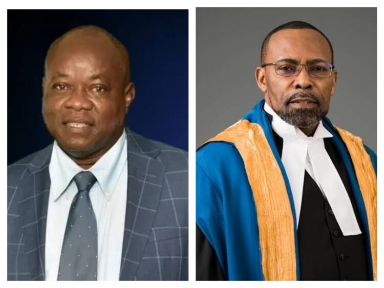 L-R PNCR + APNU Leader Aubrey Norton, CCJ President Justice Winston Anderson