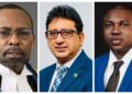 L-R CCJ President Winston Anderson, Attorney General Anil Nandlall, WIN Member and Region 10 Vice Chairman Mark Goring