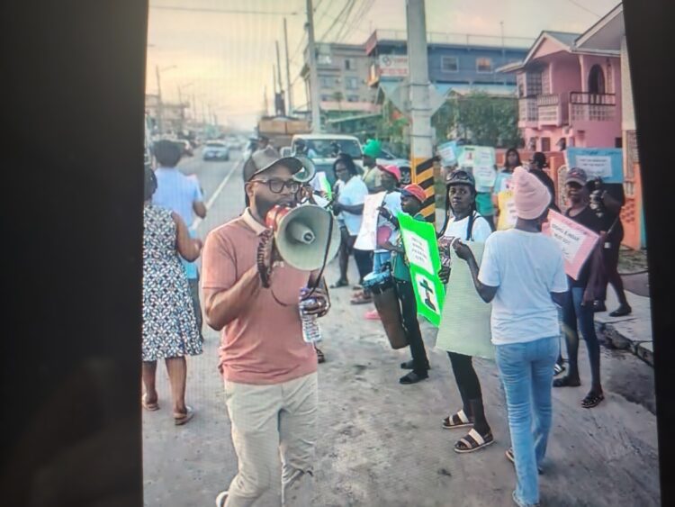 MV Barima Protest at Grove, East Bank Demerara on August 8, 2026 (screengrab)