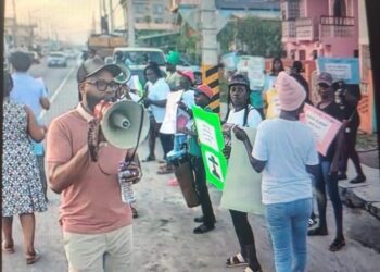 MV Barima Protest at Grove, East Bank Demerara on August 8, 2026 (screengrab)