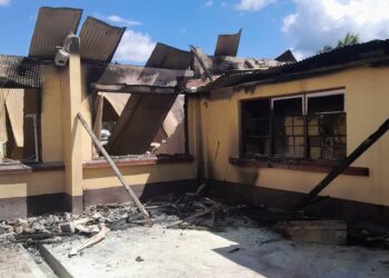 Kwakwani Secondary School destroyed by fire on August 24, 2025