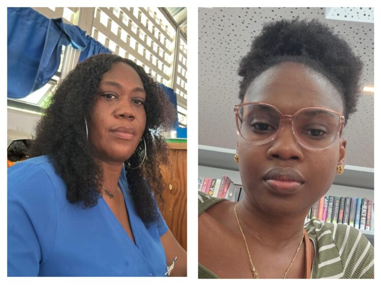 L-R Teacher Bonita Hope and Saudia Edgehill,