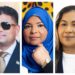 L-R Leader of WIN and Leader of the Opposition Azruddin Mohamed, Natasha Singh and Dawn Hastings-Williams