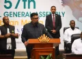 President Dr Mohamed Irfaan Ali addressing the formal opening of the 57th Caribbean Broadcasting Union (CBU) Annual General Assembly