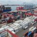 Containers are handled at a foreign trade terminal in Qingdao, east China's Shandong Province, August 13, 2026. /VCG